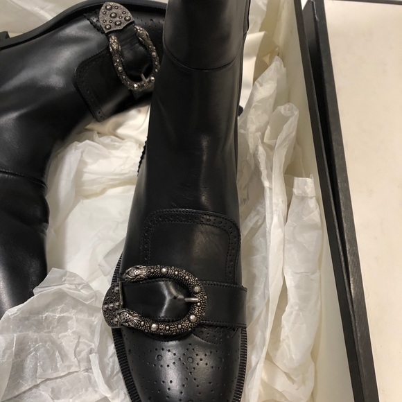 Queercore Brogue Over The Knee Boots / NWB - Picture 6 of 12